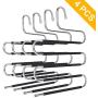 ziidoo New S-Type Pants Hangers Stainless Steel Closet Hangers Upgrade Non-Slip Design Hangers Closet Space Saver for Jeans Trousers Scarf Tie（4 Piece）