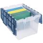 Akro-Mils 66486 FILEB 12-Gallon Plastic Storage Hanging File Boxes with Attached Lid, 21-1/2-Inch by 15-Inch by 12-1/2-Inch, Semi-Clear Akro-Mils 66486 FILEB 12-Gallon Plastic Storage Hanging File Boxes with Attached Lid, 21-1/2-Inch by 15-Inch by 12-1/2-Inch, Semi-Clear