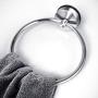Yohom SUS 304 Stainless Steel Vacuum Suction Cup Round Towel Ring Holder for Bathroom & Kitchen Storage Modern Shower Dish Towel Ring Hanger No Tools Required Brushed Finish