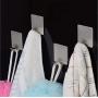 Vivian 3M Self Adhesive Bathroom Towel Hook Stainless Steel Wall Hooks Clothes Hangers Holder 8PCS