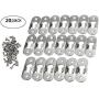 Susuntas 20 Pieces 44mm x 16mm Picture Hanger Metal Keyhole Hanger Fasteners with 40pcs Screws for Picture Photo Frame Furnniture Cabinet Mirrors