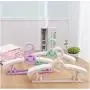 10pcs Random Color Baby Clothes Hangers Plastic,Outdoor Drying Rack for Kids Children Clothing Coat Closet Organizer