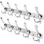 WHITGO Wall Mount Coat Hook, 2 Pack 15 Hooks Stainless Steel Coat Hangers Rack Robe Hat Clothes Hook Wall Coat Rack Hooks