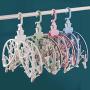 Clothes Drying Rack - Butterfly Clothing Racks - Laundry Portable Clothesline Includes 24 Metal Clothespins Hanger Clips Set - Baby Clothes Storage Closet - Herb Hanging Air Dryer (Pink)