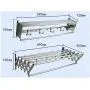 Wgwioo Retractable Folding Clothes Dryer, Wall Mount Towel Hanger