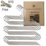 IDEALCRAFT Pants Hangers Scarf Hanger 5 Layers Space Saving Stainless Steel Clothes Organizer with 10 Clips, S Shape(4 Pack)