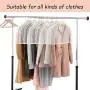 KEEGH Garment Shoulder Covers Bag(Set of 12) Breathable Closet Suit Organizer Prevent Clothes Shoulder from Dust, 2" Gusset Hold More Coats, Jackets, Dress
