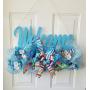 Blue Welcome Door Hanger Wreath Blue Welcome Door Hanger Wreath