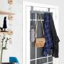 WEBI Over The Door Hook Door Hanger:Over The Door Towel Rack with 6 Hooks for Hanging Coats,Door Towel Hanger Door Coat Hanger Over Door Coat Rack for Towels,Clothes,Back of Bathroom,Silver