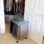 Evelots Pant/Jeans/Trouser Rolling Trolley-Closet Organizer-Come with 18 Hangers