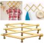 5pcs 10 Head Wooden Expanding Clothes Hanger Expandable Coat Rack Holder Shelf Hat Closet Wall Hook Home Decor