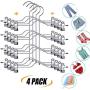 GQQG 4 Pack Pants Hangers with Clips Space Saving Multi Layer Trousers Skirt Hangers Magic Hanger Metal Heavy Duty Closet Clothes Hangers for Adults and Kids GQQG 4 Pack Pants Hangers with Clips Space Saving Multi Layer Trousers Skirt Hangers Magic Hanger Metal Heavy Duty Closet Clothes Hangers for Adults and Kids
