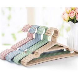 10pcs Random Color Portable Clothes Hangers Non-Slip Hook for Suit Coat Closet Garment Outdoor Drying Rack Plastic Clothing Hanger