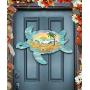 G.DeBrekht Sea Turtle Beach Sunrise Scenic Waves Coastal Wooden Door hanger / wall decor #8198518H