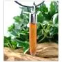 Bullet design Pendant Necklace Handcrafted in English Yew wood with Platinum plated hanger