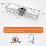 TuuTyss Stainless Steel Faucet Sink Caddy Sink Organizer,Holds Sponge for Kitchen Sink with Dish Cloth Hanger,Bathroom Faucet Rack Shower Caddy Holds Soap