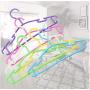 20Pcs/Lot Random Color Portable Clothes Hanger Kids Children Toddler Baby Clothes Coat Plastic Hangers Hook Household