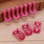 20 pcs Hanger Hooks Space Save Rack, Anti-Slip Mini Flocking Clothes Cascading Hangers Closet Holder Organiser (Rose red)