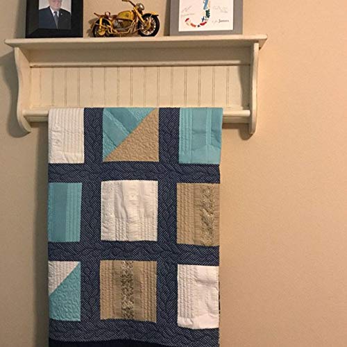Towel Rack with Shelf | Blanket and Quilt Hanger | Rustic Blanket and towel Holder