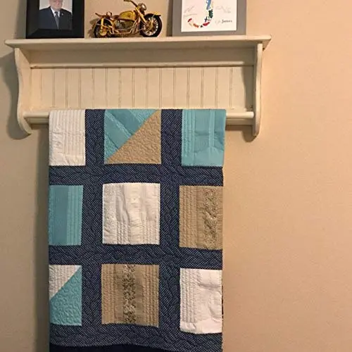 Towel Rack with Shelf | Blanket and Quilt Hanger | Rustic Blanket and towel Holder Towel Rack with Shelf | Blanket and Quilt Hanger | Rustic Blanket and towel Holder
