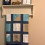 Towel Rack with Shelf | Blanket and Quilt Hanger | Rustic Blanket and towel Holder