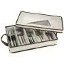 Household Essentials Flatware Storage Chest with Separate Serving Utensil Pouch | Natural Canvas with Brown Trim Household Essentials Flatware Storage Chest with Separate Serving Utensil Pouch | Natural Canvas with Brown Trim