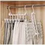 5pcs Plastic Cloth Hangers with Clips Folding Clothes Drying Rack Trousers Pants Hanger Rack Wardrobe Hooks Home Storage Organizer 5pcs Plastic Cloth Hangers with Clips Folding Clothes Drying Rack Trousers Pants Hanger Rack Wardrobe Hooks Home Storage Organizer