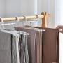 HJYPYJ Magic Clothes Hangers Organizer, 5-in-1 Multi-Function Telescopic Folding Trouser Hangers Saves Space/Gray / 2 pcs