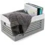 Wooden Storage Boxes - Decorative Closet, Cabinet and Shelf Basket Organizer Lined with Machine Washable Soft Linen Fabric - Gray, Medium Wooden Storage Boxes - Decorative Closet, Cabinet and Shelf Basket Organizer Lined with Machine Washable Soft Linen Fabric - Gray, Medium