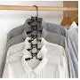 2pcs Multi-Layer Anti-Slip Clothes Hangers Save Space 5 in 1 Metal Laundry Rack Storage for Shirt Sweater Suit Dress Coat Decoration