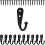 10 Pieces Small Hooks Wall Mounted,Use for Hanging Mug Cup, Coffee Cup, Bag, Robe, Towels, Keys and More, Include 20 Pieces Screws (Black) 10 Pieces Small Hooks Wall Mounted,Use for Hanging Mug Cup, Coffee Cup, Bag, Robe, Towels, Keys and More, Include 20 Pieces Screws (Black)