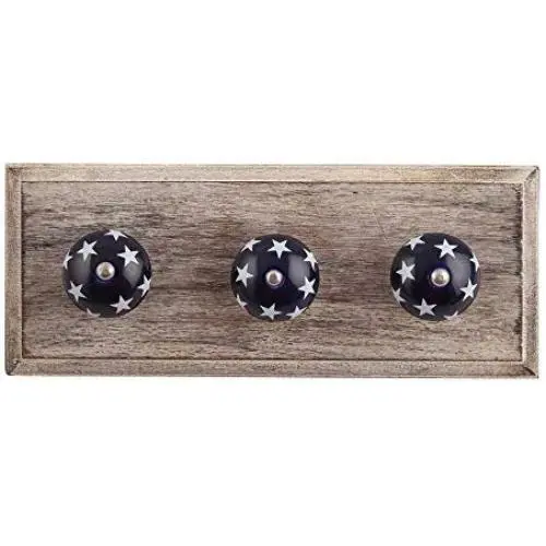 Indianshelf Handmade 1 Artistic Vintage Blue Wooden Star Clothes Hooks Hangers/Wall Hooks for Kids Indianshelf Handmade 1 Artistic Vintage Blue Wooden Star Clothes Hooks Hangers/Wall Hooks for Kids