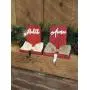 Rustic holiday decor - personalized stocking labels - stocking hooks - mantel stocking holder - custom stocking hanger - holiday home decor