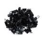 yueton 60pcs Black Metal Hook Clips Hanging Curtain Clip Hanger