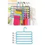 5 Layers Multi-Purpose Clothes Hanger Belt Tie Scarf Towels Hanger Storage Organizer Pants Trousers Hanger Holder Rack(Blue) 5 Layers Multi-Purpose Clothes Hanger Belt Tie Scarf Towels Hanger Storage Organizer Pants Trousers Hanger Holder Rack(Blue)