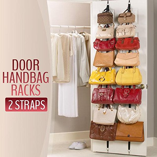 Lecent@ 2 PCS/lot Over Door Straps Hanger Hooks Lanyard Hanger Adjustable Hat Bag Organizer Handbags/Purses/Scarves/Hats Rack