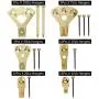 Fixget 130 Pcs Picture Hangers, Picture Hooks Heavy Duty Picture Frame Hangers (Gold)