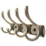 WEBI Coat Rack Wall Mounted,4 Coat Hooks for Hanging Coats,Metal Wall Coat Rack with Hooks Dual Hook Rack Hook Rail Coat Hanger Wall Mount for Entryway Jacket,Bronze