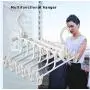 Multifunctional Hanger Space Saving Folding Magic Clothes Hanger Drying Cabinet Home Bedroom Storage Holder Hanger Pants Clip 2pc