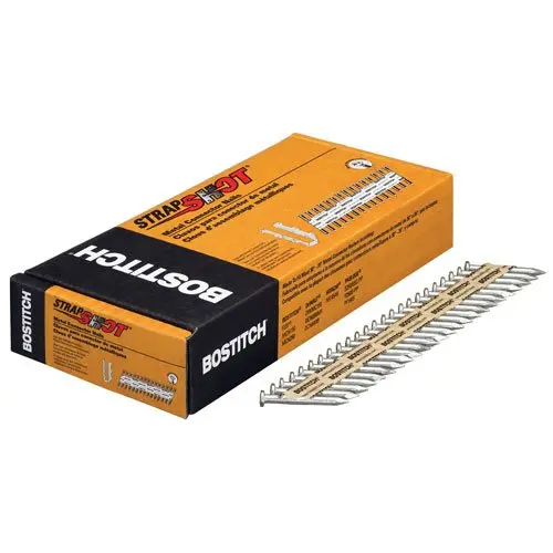 BOSTITCH PT-MC14815G.5M Galvanized Paper Tape Collated Metal Connector Nails (Pack of 500) BOSTITCH PT-MC14815G.5M Galvanized Paper Tape Collated Metal Connector Nails (Pack of 500)