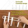 Over The Door Hook, 5 Coat Hooks Door Hanger for Hanging Coats, Hoodies, Hats, Scarves, Purses, Bath Towels, Robes (White)