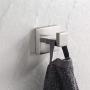 YGIVO Towel Hooks, Brushed Nickel SUS304 Stainless Steel Bath Coat Robe Clothes Square Hook Hanger Wall Hook Holder for Bathroom Kitchen Garage Hotel Wall Mounted