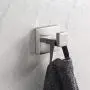 YGIVO Towel Hooks, Brushed Nickel SUS304 Stainless Steel Bath Coat Robe Clothes Square Hook Hanger Wall Hook Holder for Bathroom Kitchen Garage Hotel Wall Mounted