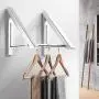 Clothesline Foldable Drying Rack, Invisible Hanger, Storage Rack, Suitable for Bathroom, Balcony, Laundry Room, Material Space Aluminum Clothesline Foldable Drying Rack, Invisible Hanger, Storage Rack, Suitable for Bathroom, Balcony, Laundry Room, Material Space Aluminum