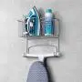 Mueller Ironing Board Hanger Wall Mount with Large Storage Basket and Hooks. Organizer for Laundry Rooms, Heat - Resistant, Holds Iron, Ironing Board and Spray Bottles