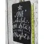 Vintage look ONE CHILD ONE STAR ONE NIGHT Christmas Chalk Couture style old time font jute hanger antique style primitive style. weathered wood sign