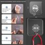 Sticky Hook Kitchen Wall Hook 24PCS Nail-Free Sticky Hanger, with Stainless Steel Hook, Reusable Practical Towel Bathroom Hook