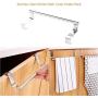 hullonguuo Stainless Steel Kitchen Bath Towel Holder Rack Door Storage Scarf Hanger Clothes Organizer