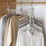 EvaroFly Portable Multipurpose Magic Folding Hanger, Anti-skidding Storage Clothes Hanger, Household Travel Camping -Gray-a 2 Pcs