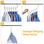 HOUSE DAY Magic Hangers Space Saving Hangers for Clothes Hangers Space Saving Wardrobe Clothing Hanger Oragnizer Closet Space Saver Hangers (12 Pack)